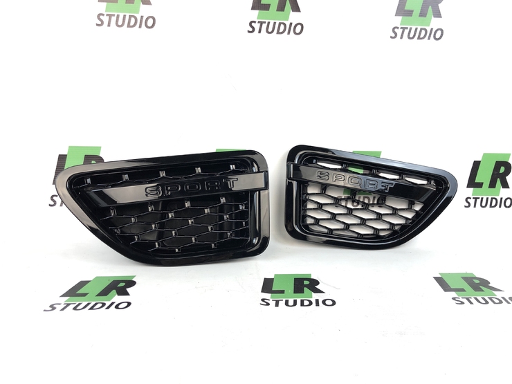 Решетки крыльев жабры черные Range Rover Sport 